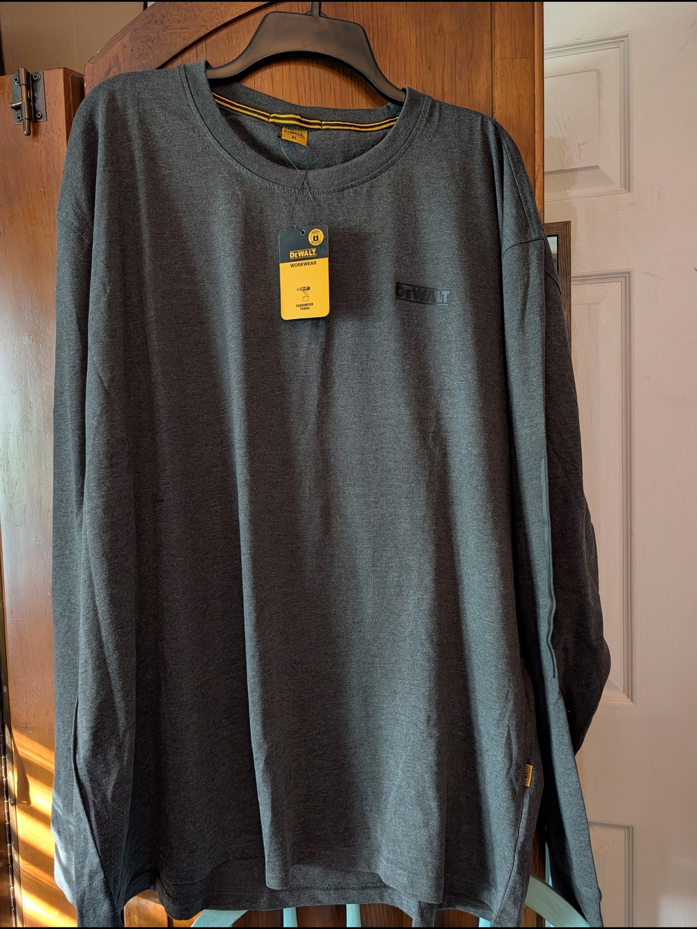 Men's Long Sleeve DeWalt Crewneck Shirt - Dark Gray